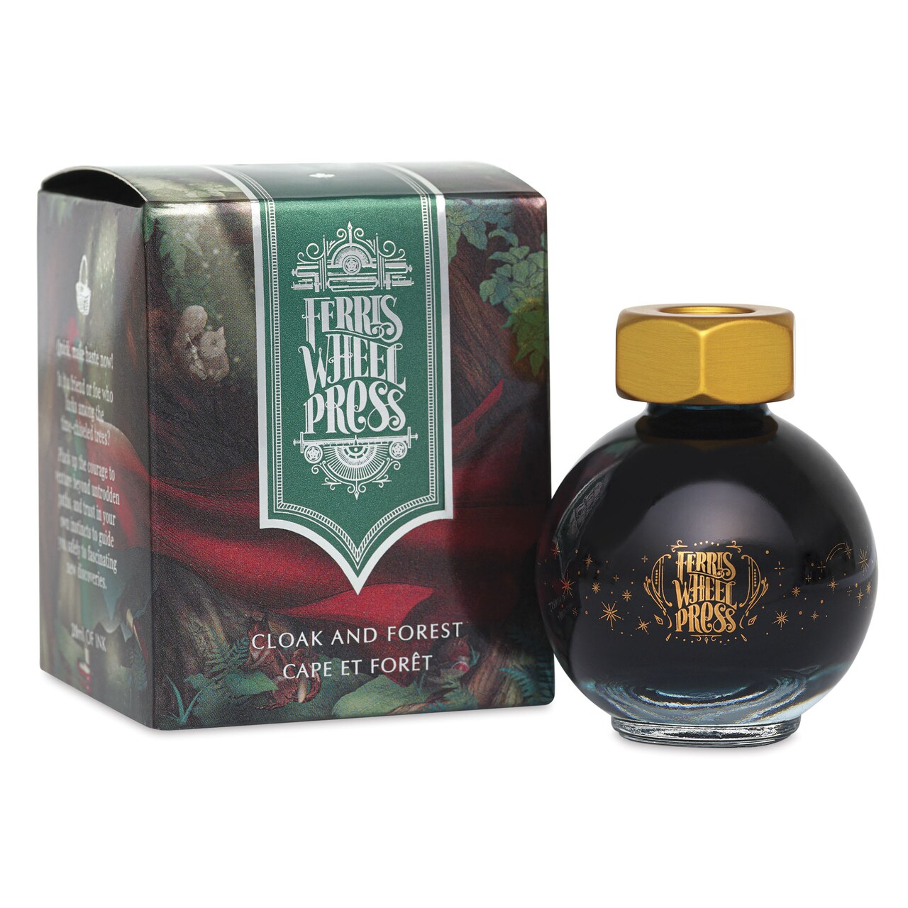 Ferris Wheel Press Ferritales Fountain Pen Ink - Cloak and Forest, 20 ml